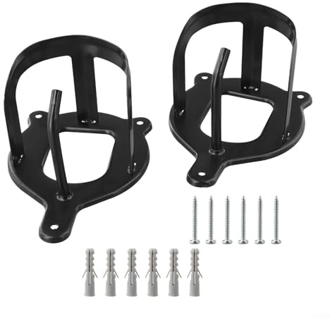 2Pack Horse Bridle Rack Bracket Hooks, Metal Halter Hanger with Tubes and Screws, Heavy-Duty Tack Storage Holder for Horse Barn, Stable, and Tack Room