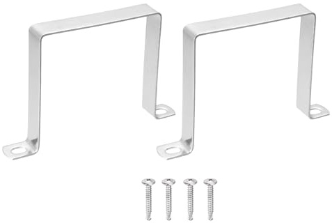 QUARKZMAN 2 Piezas Abrazadera En Forma De U Para Tubo Cuadrado 100x100mm Soporte En Forma De U De Acero Inoxidable 304 Abrazadera De Correa Cuadrada Con Tornillos Autoperforantes Phillips