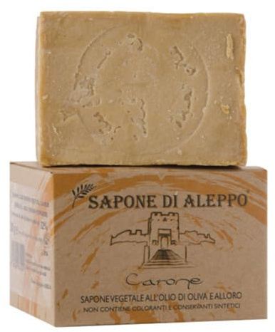 Carone Jabón Aleppo Vegetal 32% Laurel Pastilla, 200 gr