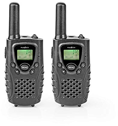 Nedis WLTK0800BK Walkie Talkie, Negro, 8 km