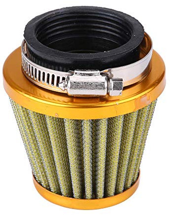 Keenso Motorrad Luftfilter, ATV 44mm Eisen + Kunststoff Luftfilter für GY6 ATV Quad 4 Wheeler Go Kart Scooter Moped (Gold) Luftfilter