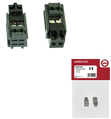 ML-Train Flachstecker 2-polig 2 Stück für Kabel mit 0,14-0,25 mm² | Gartenbahn Spur G Zubehör