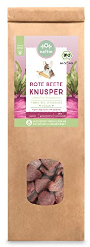 naftie Bio Rote Beete Knusper Hundekekse Leckerli vegan - 150g | purinarm, handgebacken, Dinkelvollkornmehl, ohne Zucker, nur für artige Hunde