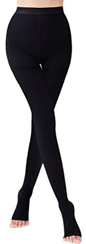 Medizinische Kompressionsstrumpfhose für Damen, 20–30 mmHg, blickdicht, Kompressionsstrümpfe, abgestufter Stützschlauch für Vericosevenen, Ödeme, Gradient, schwarz, Größe XL)