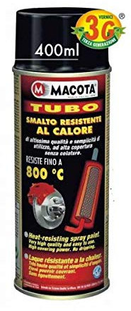 StickersLab - MACOTA TUBO vernice ALTA TEMPERATURA nero spray 3G 400 ml auto moto