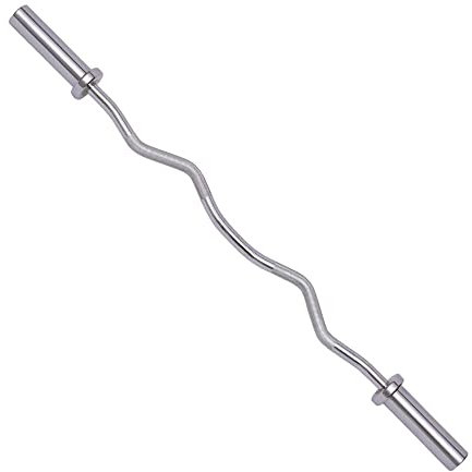 Everyday Essentials Olympic Super Curl Barbell Curl Bar, 48 inch (350 lb Weight Capacity)