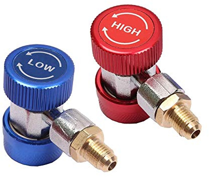 Youngine R134A Air Conditioning Quick Coupler Connector Adapters Set, AC High Low Air Conditioner Conversion kit