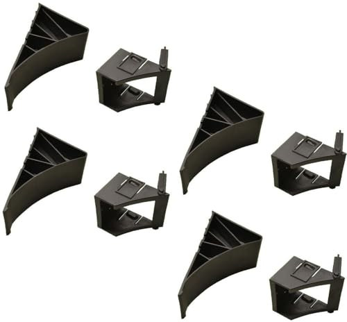 FKAnhängerteile Lot de 4 cales de roue avec support - Noir - Charge par essieu jusqu'à 1600 kg