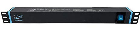 Infitronic - INSV1001 – 19 tums grenuttag, strömfördelare, 8-vägs 1 HE med strömbrytare