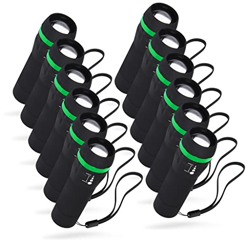 greate Mini Taschenlampe Kinder batteriebetrieben - 12x Kindertaschenlampe