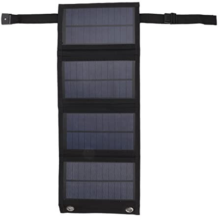 Foldable USB Solar Panel, Small Size Solar Battery Charger 20W 5V Portable Solar Panel Charger with 2 Buckle Cell Phone Solar Chargers for Camping, Outdoor, Indoor, Hiking