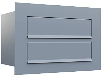 Cassetta delle lettere da incasso Como for Two in grigio metallizzato