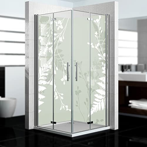 dedeco Pannello posteriore doccia ad angolo impermeabile, motivo: arte V6, vernice UV opaca, 2 x 100 x 200 cm, come pannello per il bagno per la sostituzione delle piastrelle, come parete decorativa,