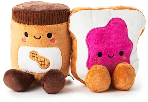 Hallmark Better Together Magnetic Plush (Peanut Butter and Jelly) 5 Stuffed Toys, Easter Gifts for Kids