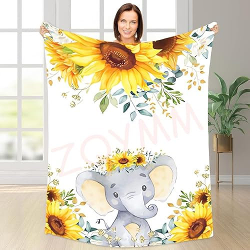 Personalisierte Babydecke mit Namen Wunschtext Kuscheldecke Flauschige Personalisierte Decke mit Namen Personalisierte Baby Geschenke Geburt Kinderdecke Namensdecke Elefant Geschenk für Mädchen Junge
