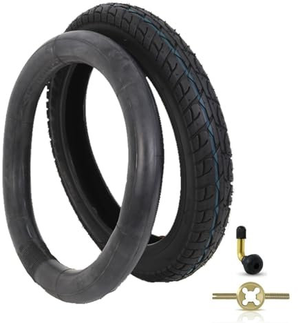 BaiWon 14 Zoll Fahrradreifen 14x2,125 Mantel 54-254 Plus, 14 Zoll Schlauch 2,125 AV32mm Ventil kompatibel 54-254 Fahrrad 14x2,125 Reifen und Schlauch