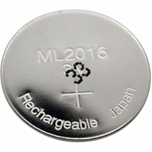 BenjiPower - ML2016 Knopfzelle, wiederaufladbar, ML 2016, Lithium, 25 mAh, 3 V, 1 Stück