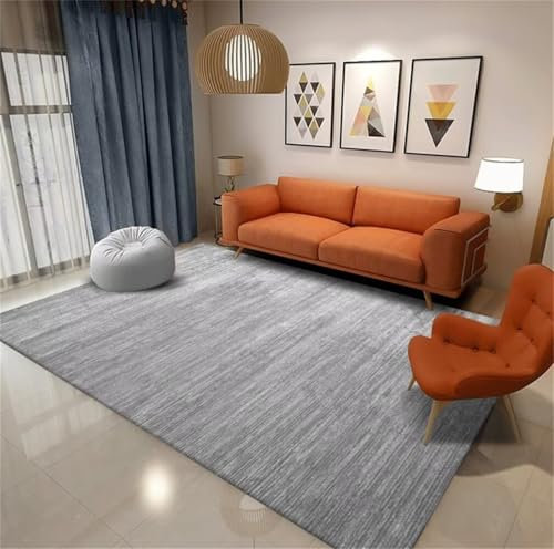 RUGMRZ Teppich Flur 80x120CM Wohnzimmer Teppichs waschbar rutschfest grau Rutschfester Flurteppich im modernen, minimalistischen Design