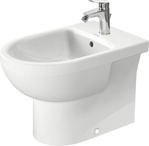 Duravit No.1 Standbidet, mit Überlauf, 1 Hahnloch, 365x570mm, Back to wall, weiß, 2296100000