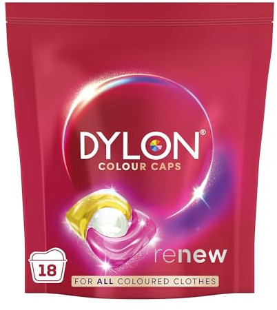 Dylon Colour: Colour Caps (18 Wash Loads), Dylon Colour Caps for all Coloured Clothes, Colour Laundry Detergent Pods to Protect Colours, renewing in every wash with optimal results in 10 washes