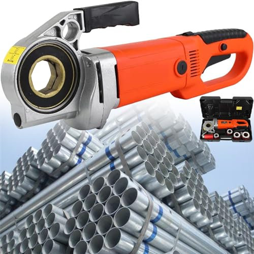 Filettatrice per Tubi Elettrica Portatile Filettatrice elettrica per tubi, tagliatubi, filettatrice portatile per tubi, macchina per filettare tubi industriali, set di morsetti per tagliare