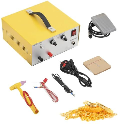 Máquina de soldadura por puntos for joyería, soldadora por puntos portátil de 80 A con pulsos y chispas, soldadora eléctrica de 400 W.
