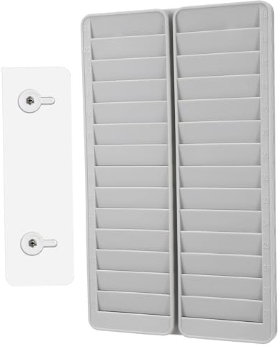DOITOOL Wandmontierter Zeiterfassungskartenhalter mit 28 Steckfächern aus Pp für Magnetische Streifenkarten und Bankkarten Praktischer Kartenhalter für Schule und Fabrik