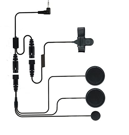 KPLYDSASTD 2 pièces Moto Pleine Face fermée Ptt Casque Casque Radio Talkie-walkie Fit for Motorola Écouteurs Talkie-walkie