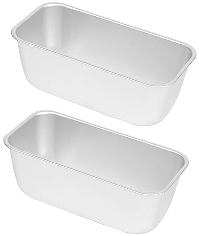 TOBBOMEY 2 piezas Molde Rectangular para Hornear Pan y Bizcocho Antiadherente de Bandejas Útiles para Repostería Horno