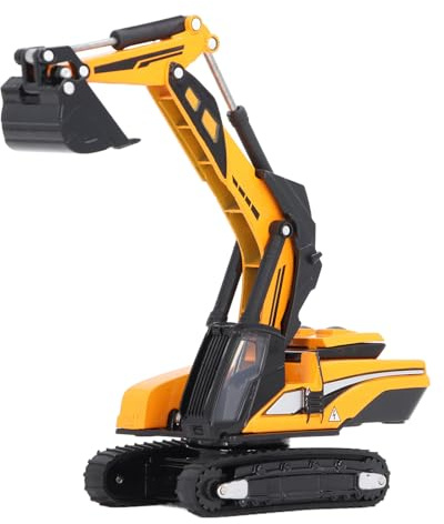 Depisuta Jouets d'Eccavatrice, Jouet d'Eccavatrice en Métal à l'Échelle 1:87, Rotation Flexible à 360 Degrés, de Véhicule de Construction de Pelle Robuste pour Garçons et Enfants
