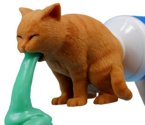 JINGLING Tandkräm-dispenser | Rolig återanvändbar 3D-utskrift, Rigolo hundtandkräm - för djurälskare, vuxna, familj, rum