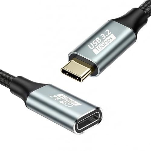 USB-C Extension Cable,1m USB-C Male to Female Extension Cable, 1 Pcs | Type C to C Fast Charge&Sync Nylon Male to Female Extender Cord,for MacBook iPad Pro/Air,iPhone 16 15, Galaxy S25 S24 S23 S22
