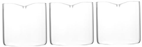 NUOBESTY 3 pièces Pichet à Lait Verre Lot de Petit Contenant pour Crème et Sirop Design Polyvalent pour Café Maison et Restaurant et Décoratif