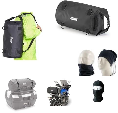 COMPATIBILE CON APRILIA BORSA ZAINO PER SELLA/SOPRABAULETTO/PALESTRA MOTO SCOOTER GIVI EA114BK 30LT IMPERMEABILE UNIVERSALE 27CMX27CMX50CM 2 CINGHIE PER FISSAGGIO BORSA PORTA NOTEBOOK