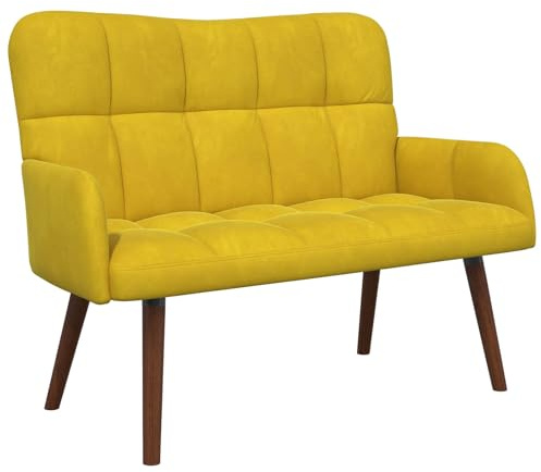vidaXL 2-Sitzer Sofa Gelb 115 x 61 x 87 cm Samt