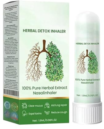 Inhalateur Nasal Solution Pulmonaire de Soin Respiratoire 1,8 millilitres | Inhalateur Nasal Rafraîchissant Portable pour Travail Conduite Camping Adultes Femmes Hommes Seniors