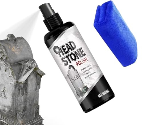 Pulitore Per Lapidi E Pietre Tombali Spray Detergente per Granito 100 | Detergente Spray Da Lapidi Su Marmo, Cemento, Piastrelle, Patio, Cimitero, Vernice Per Tombe Funebri E Pietre Tom