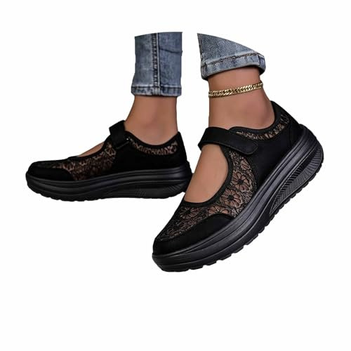 Chaussures Dirndl plates pour femme - Pour costume traditionnel - Avec dentelle - Chaussures d'été blanches - Chaussures d'été confortables - Pour femme
