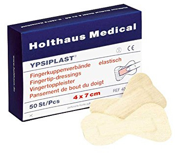 Holthaus Medical Fingerkuppenverband Fingerpflaster Pflaster YPSIPLAST, elastisch, 4,5x8cm, 50 St