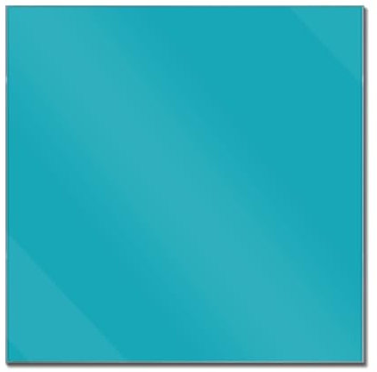 banjado® Glas Magnettafel mit 4 Magneten - Magnetwand 30cm x 30cm mit Farbe Türkis - Memoboard/Pinnwand magnetisch, beschreibbar, perfekt für die Küche - Magnetboard auch als Wandbild/Wandtafel