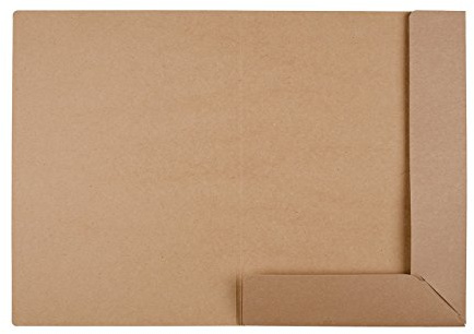 Präsentationsmappe A4, m. Visitenkartenschlitz, Kraftkarton, braun, unbedruckt - 10er Pack