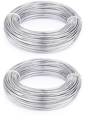 Aluminium Wire Rolls 10m Bendy Craft Silver Wire for Jewelry Making,DIY Sculpture,Modelling Making and Crafts(Sliver,Diameter-1.0mm)