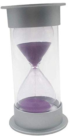 Tenlacum Sanduhr-Timer, Dusche, Sanduhr, 25 Minuten, für Küche, Klassenzimmer, 12 x 6,5 cm, Violett