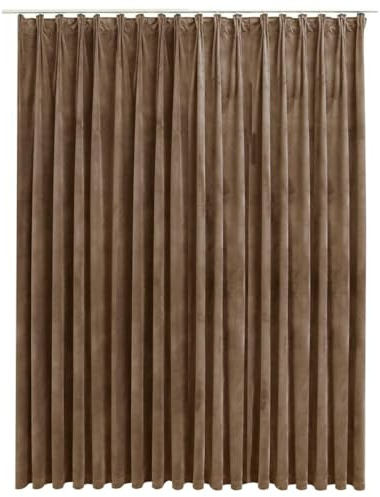vidaXL Verdunkelungsvorhang mit Haken Samt Beige 290 x 245 cm