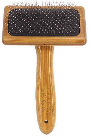 HONGBI Hundebürste,Hundehaarbürste,Softbürste,Robuste Universal-Pflegebürste aus Holz, auch als Fellbürste für Haustiere,Hunde und Katzen Holzfarbe S