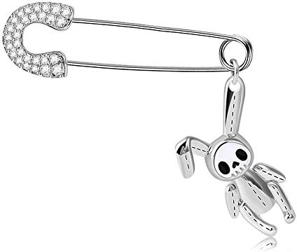 GNOCE Damen 925 Sterling Silber Ohrringe Kurze Hasen-Puppe-Dangle-Trend-Ohrringe Ein Stück Mode Ohrschmuck für Mädchen