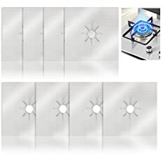8 Pcs Couvre-brûleur de Cuisinière à Gaz Tapis de Cuisinière à Gaz Couvre-cuisinière à Gaz Brûleur à Gaz Réutilisables Protection Gazinière pour Faciliter le Nettoyage de la Cuisine