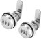 Lpraer Combination Cam Lock Security Locks Set of 2 Password Coded Locks for Safety of Box Cabinet Drawer Mailbox Door Furniture (30mm, Silver)