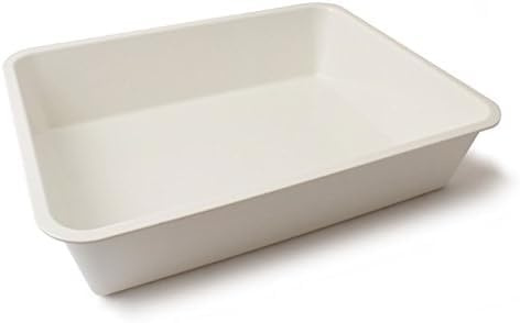 Vaschetta Rettangolare in Pura Melamina cm40x30x4 Bianco Made in Italy