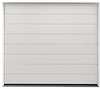 DoorHan - Porta Sezionale per garage con serratura | da montare (larghezza 2500 x altezza 2030, RAL 9010 (bianco puro)